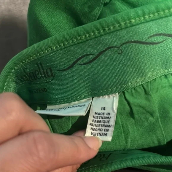 Rafaella Green Distressed Jean Shorts Fringe Hem - Picture 6 of 6